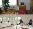 Před a po - obývací pokoj