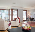Living room and dining area